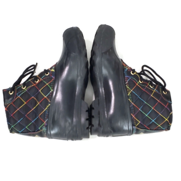 SPERRY GIRLS PORT BOOT RAIN BOOT - BLACK RAINBOW 3M DUCK BOOTS - Picture 11 of 13